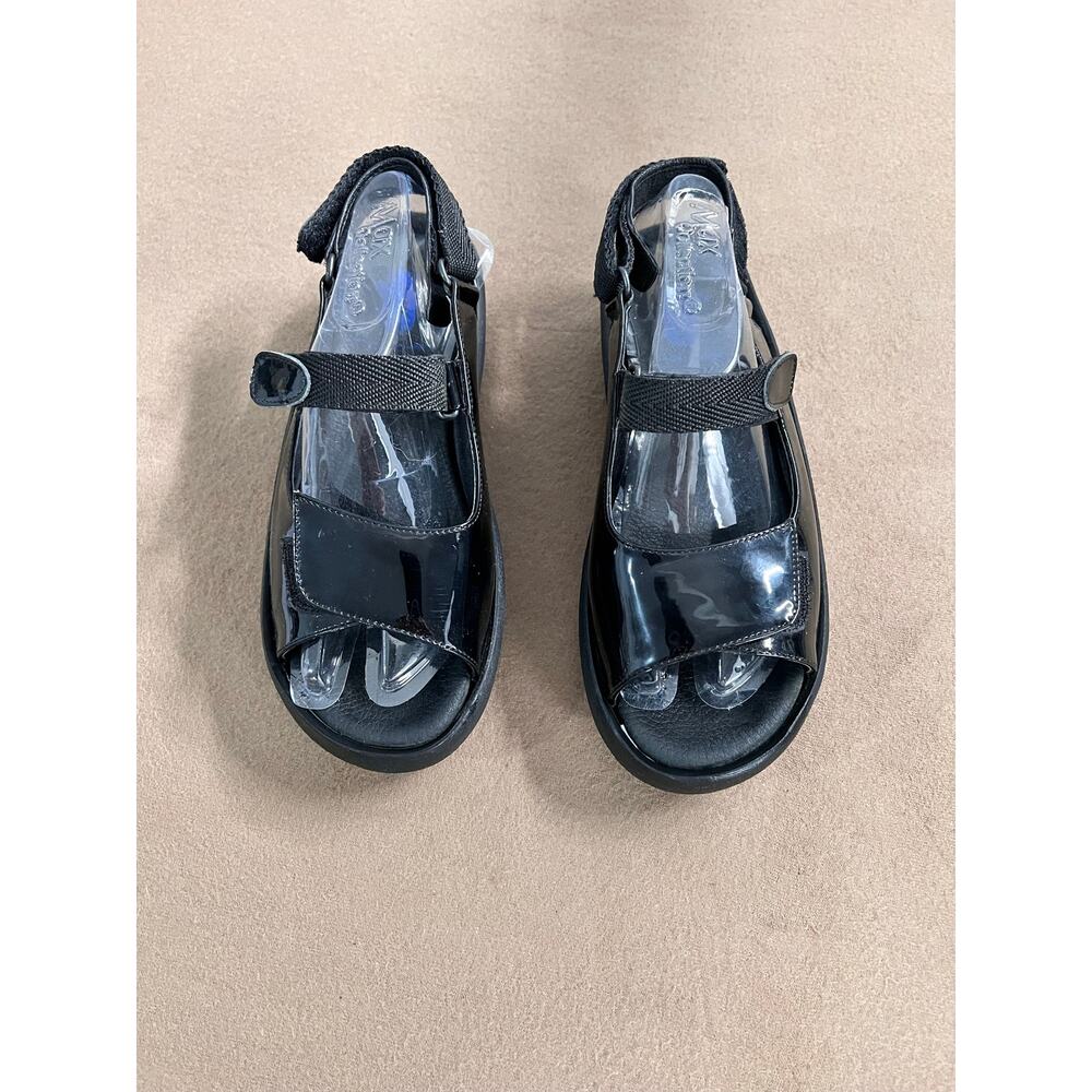 Wolky Jewel Black Patent Leather Adjustable Sandal 3204 Women's Size EU 39 - Picture 3 of 9